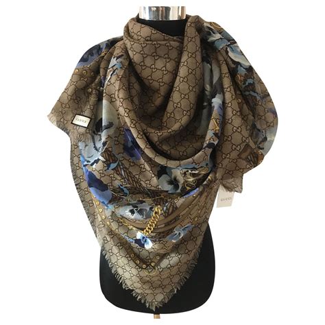 gucci scarf blue|gucci scarf clearance.